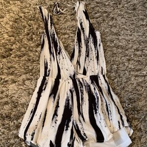Black and white romper